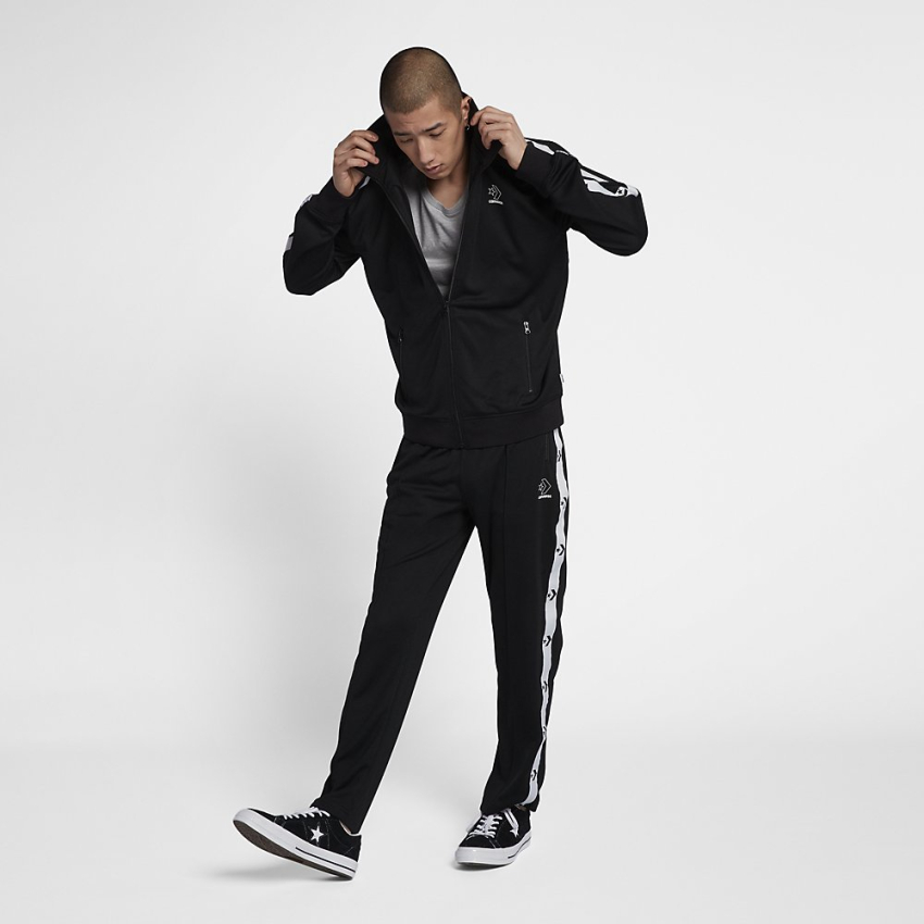 Men s Star Chevron Track Jacket in Black Converse Canada