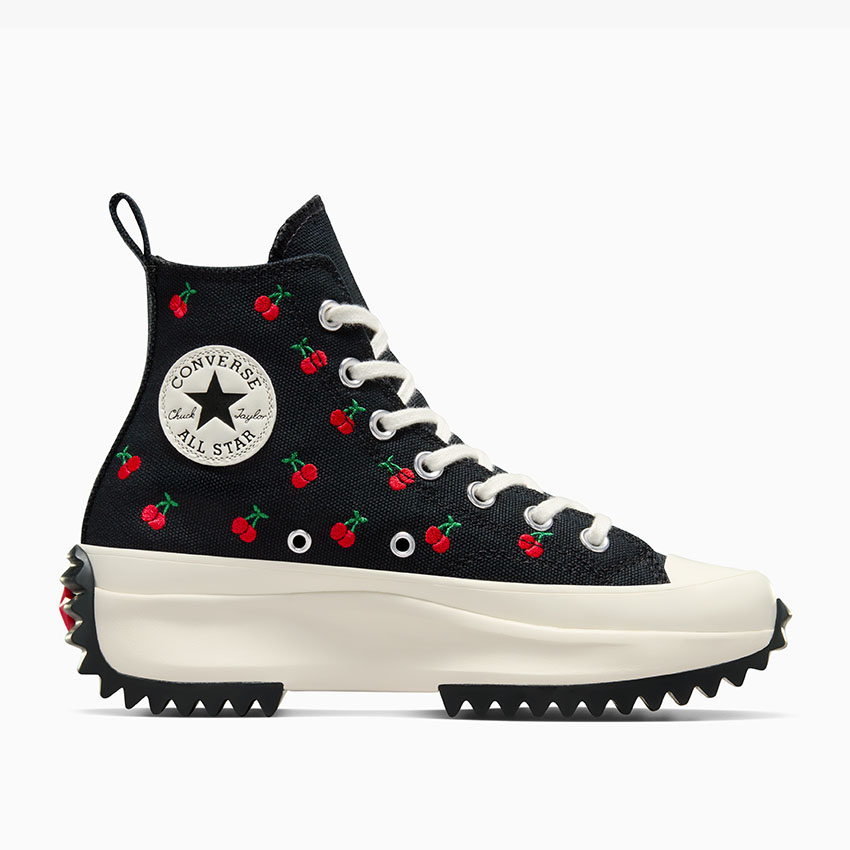 Official Converse Store Run Star Hike Platform Cherries in Black Egret Red