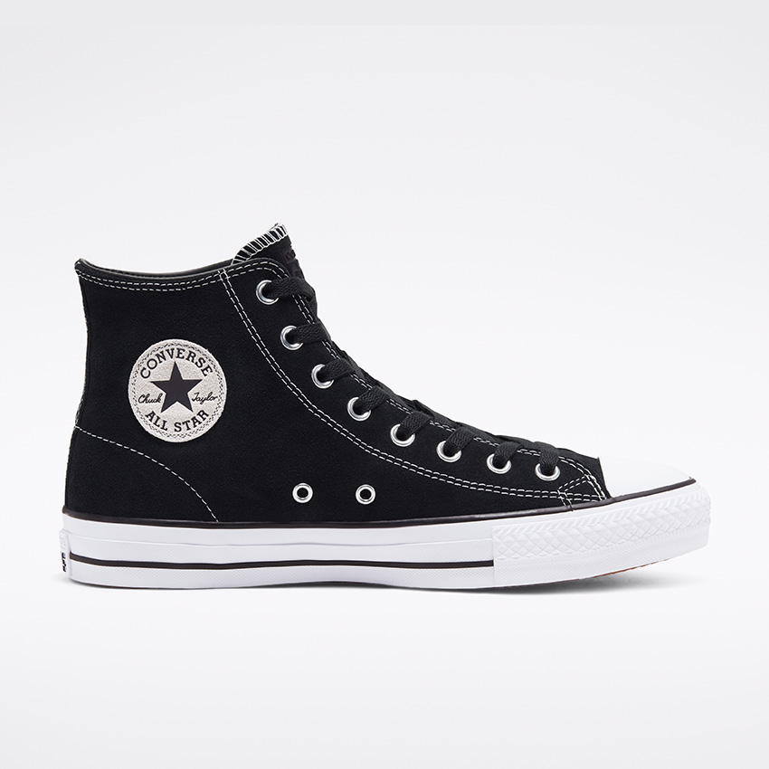Suede CONS CTAS Pro High Top in Black Black White Converse Canada