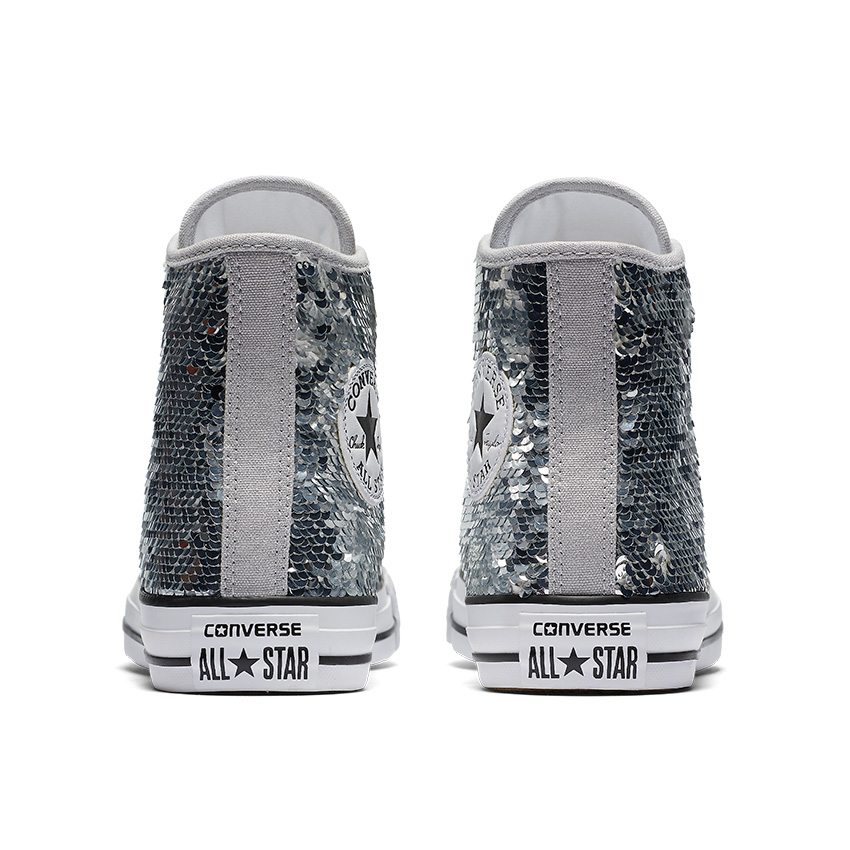 Chuck Taylor All Star Sequins High Top in Silver White Black Converse Canada