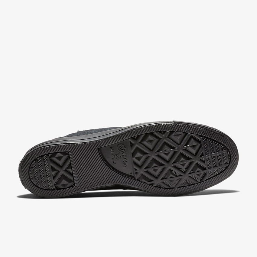 Converse all star low black mono canvas sales