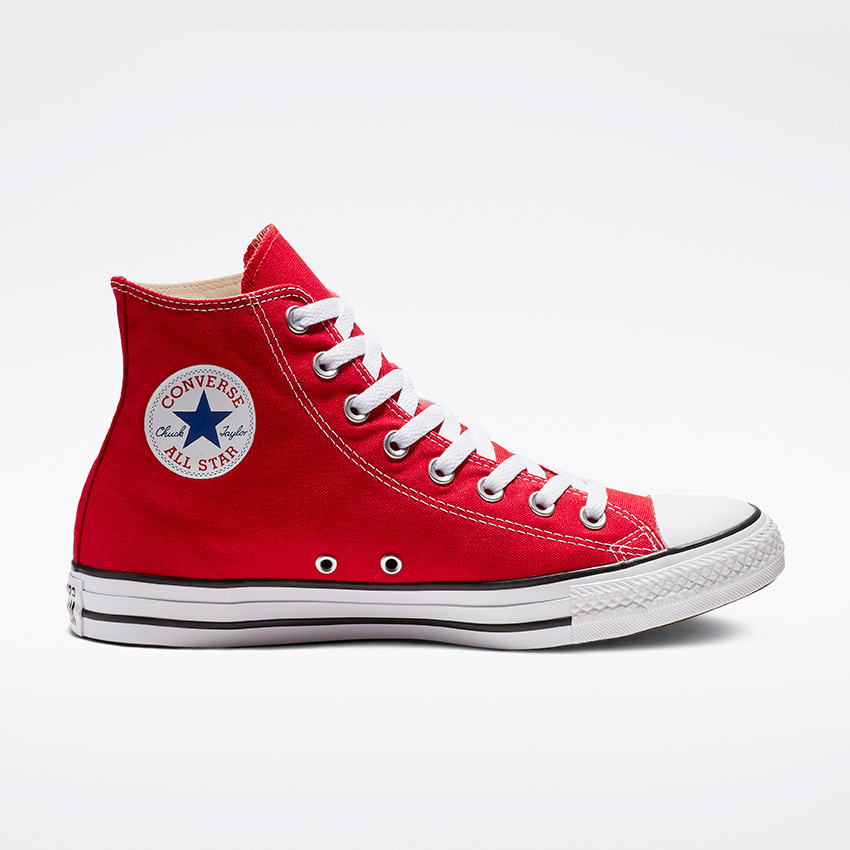 Low cut red converse online