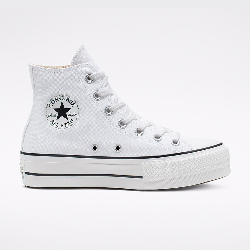 Converse platform chuck taylor white deals