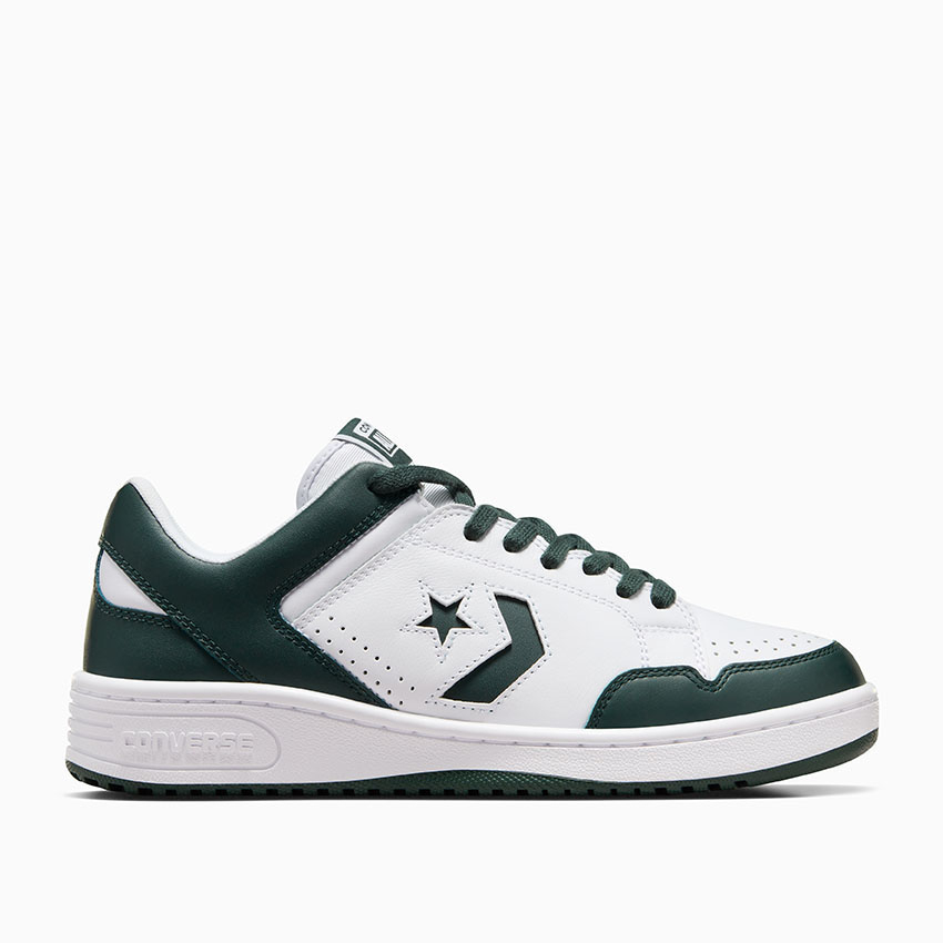 Converse Weapon Leather in White Deep Emerald White Converse Canada