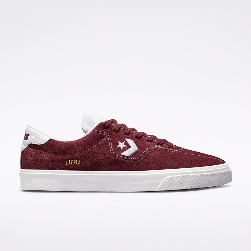 Suede Louie Lopez Pro Low Top in Deep Bordeaux/White - Converse Canada