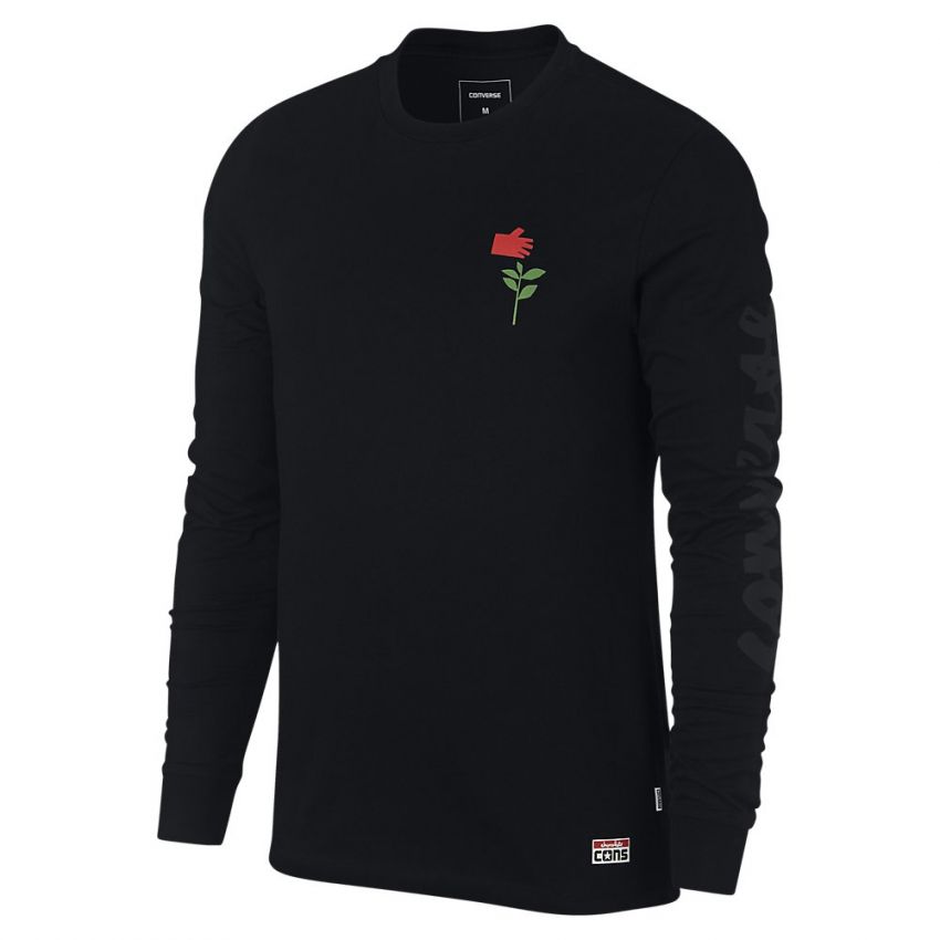 Converse X Chocolate Men s Long Sleeve T Shirt in Black Converse