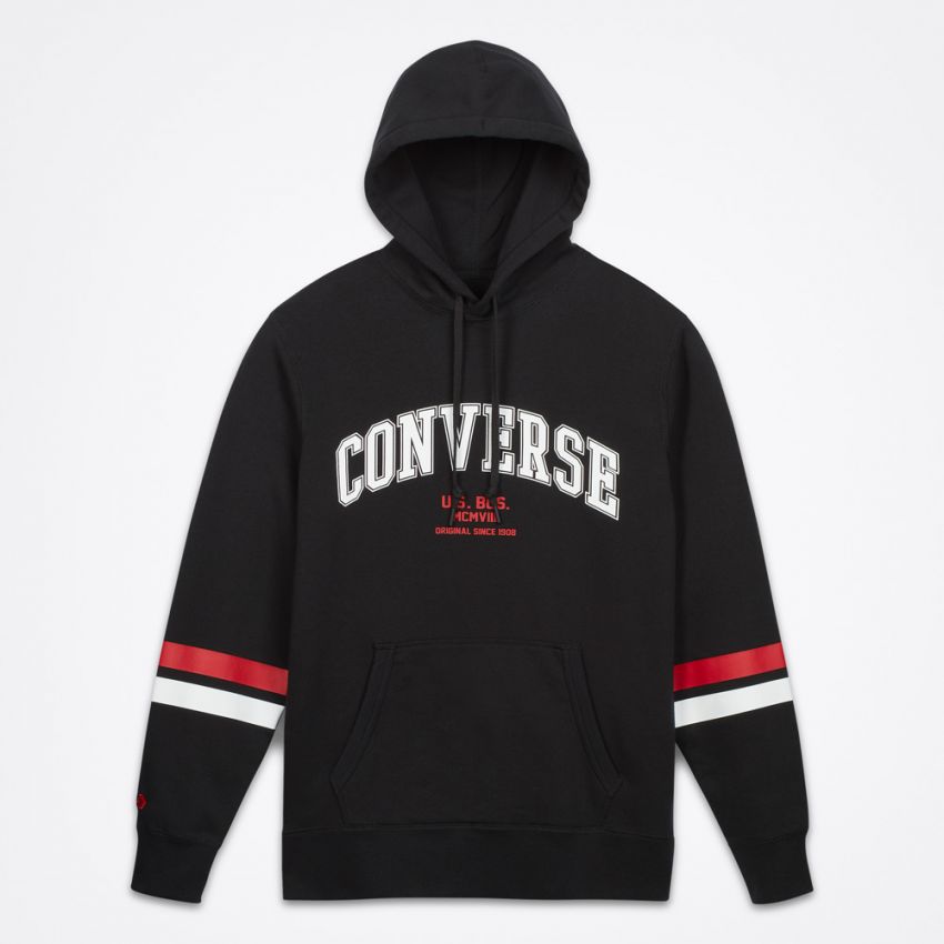 Black converse hot sale hoodie mens