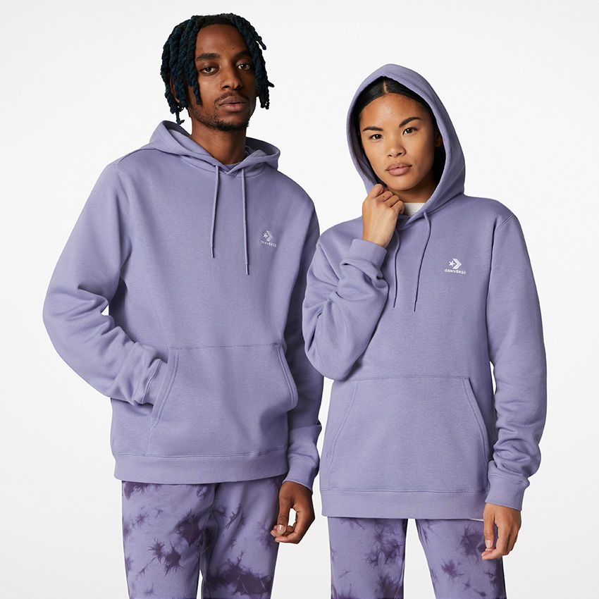 Go-To Embroidered Star Chevron Standard Fit Hoodie in State Lilac - Converse  Canada
