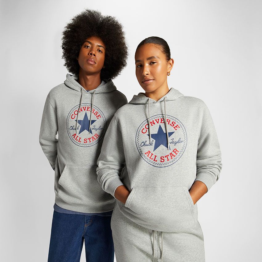 Converse Go-To All Star Patch Standard-Fit Fleece Pullover Hoodie