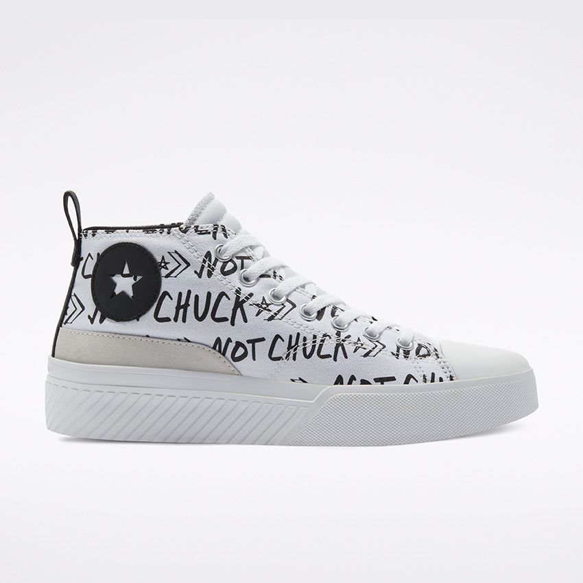 Digital Terrain Not A Chuck Mid Top in Pale Putty White Black Converse Canada