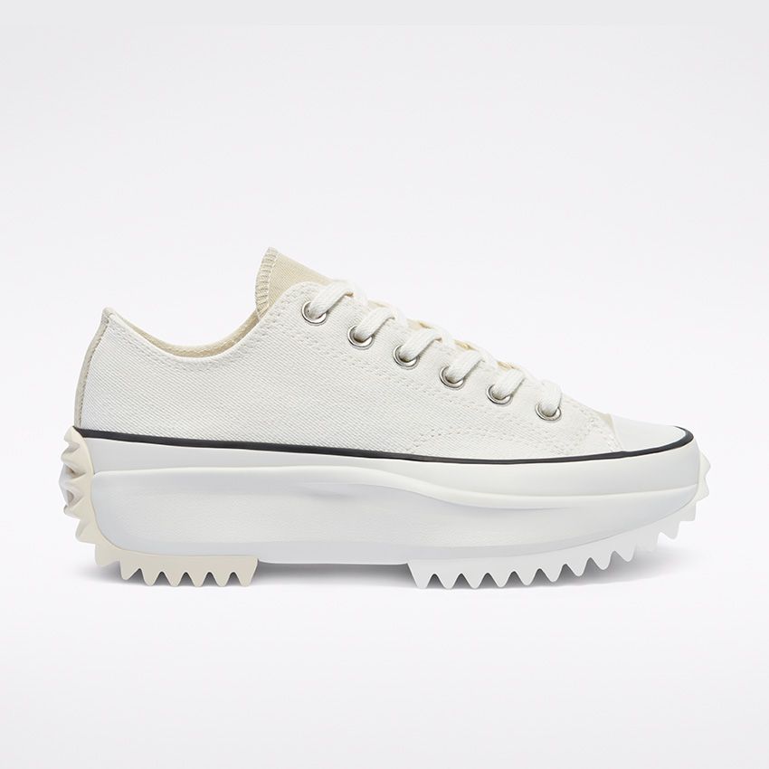 Summer Denim Run Star Hike Low Top in Vintage White Denim