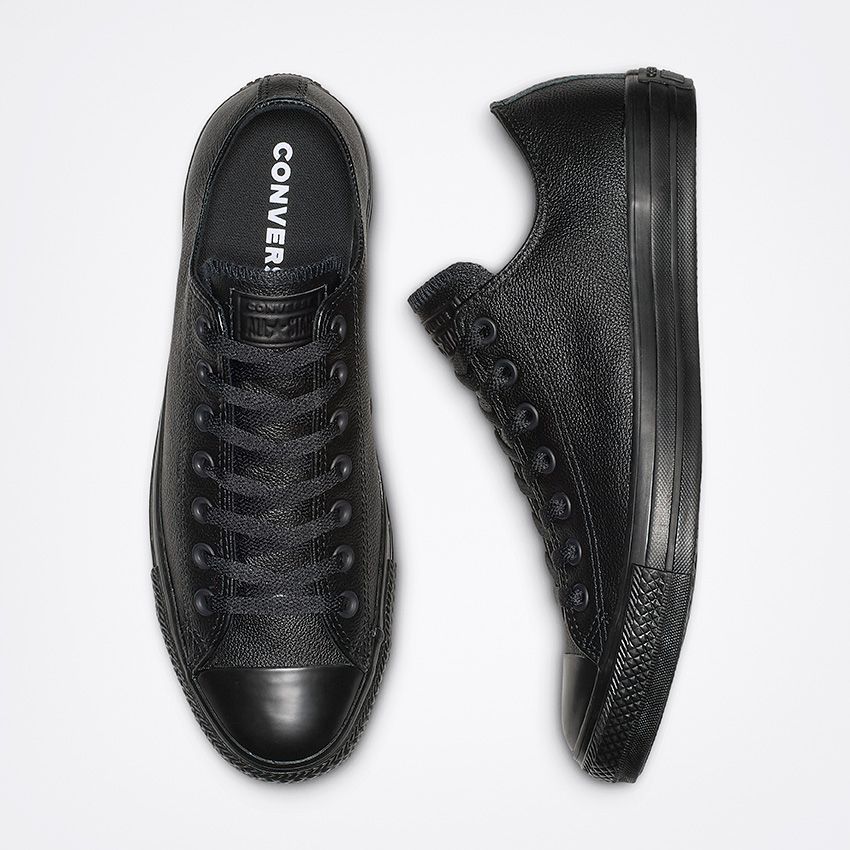 Black mono converse low cheap