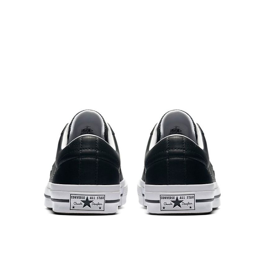 Black leather one star converse hotsell