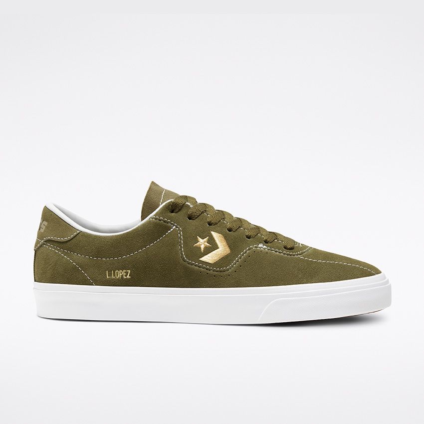 Blocked Louie Lopez Pro Low top in Dark Moss/Gold/White - Converse 