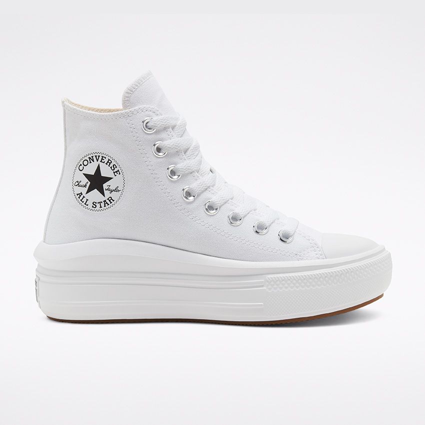 Chuck Taylor All Star Move High Top in White/Natural Ivory/Black ...