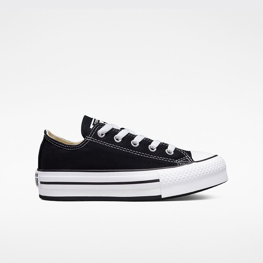Kids black and hot sale white converse