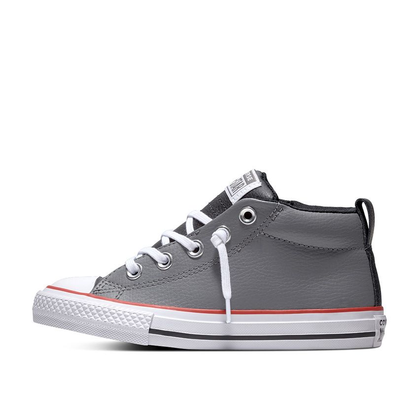 Chuck Taylor All Star Street Mid Leather Little/Big Kids in Mason 