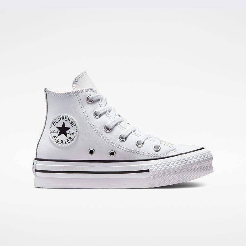 Chuck Taylor All Star EVA Lift Platform Leather in White/Natural Ivory ...