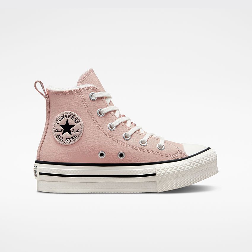 Chuck Taylor All Star EVA Lift Platform Lined Leather in Stone Mauve ...