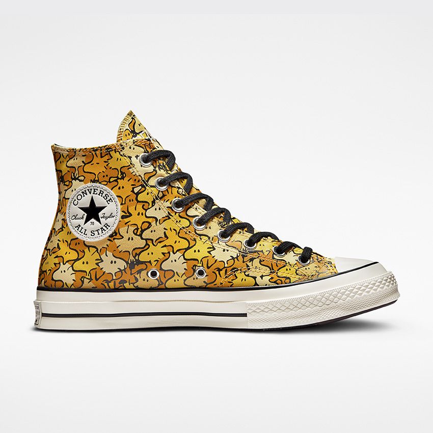 Converse x Peanuts Chuck 70 High Top in Soba/Zinc Yellow/Topaz