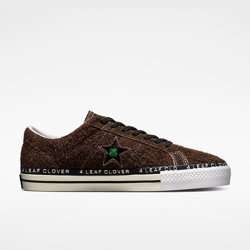 Converse x Patta Four-Leaf Clover One Star Pro in Java/Burnt Olive
