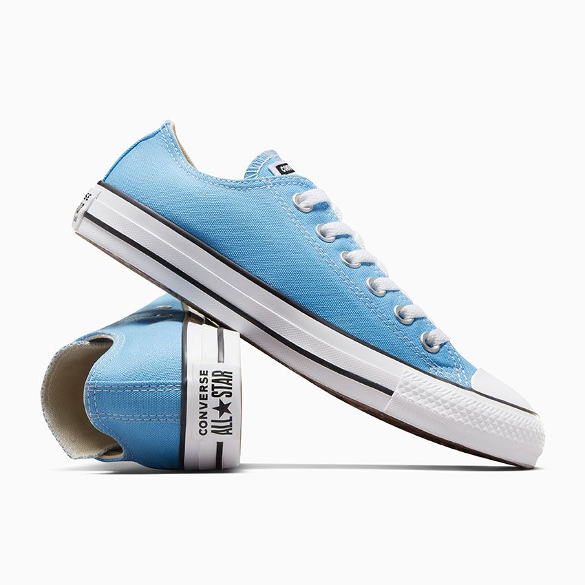 Blue converse low top best sale