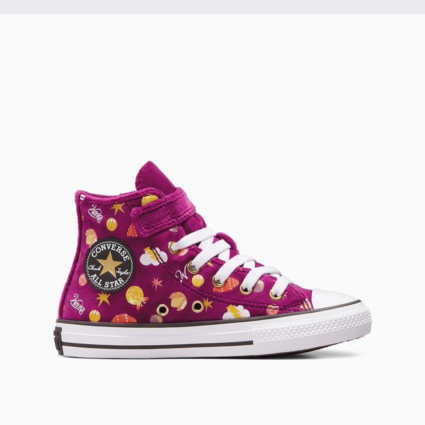 Converse x Wonka Chuck Taylor All Star Easy On in Purple/Gold/White ...