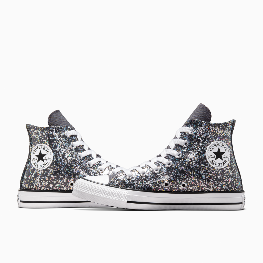 Chuck Taylor All Star Glitter in Dark Matter White Black