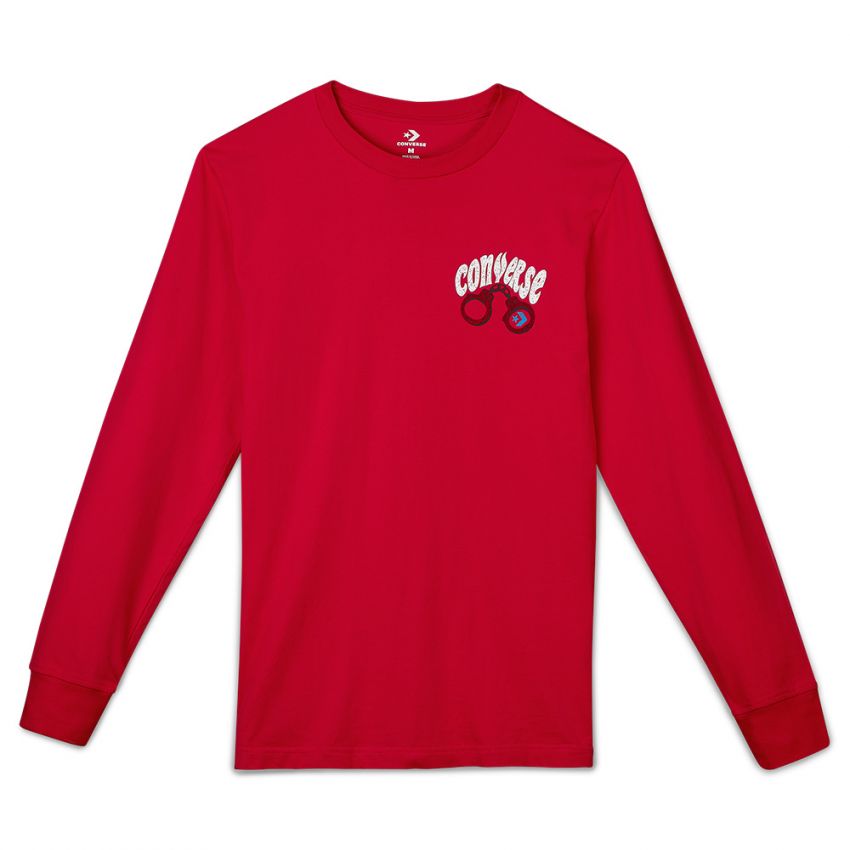 Red cheap converse shirt