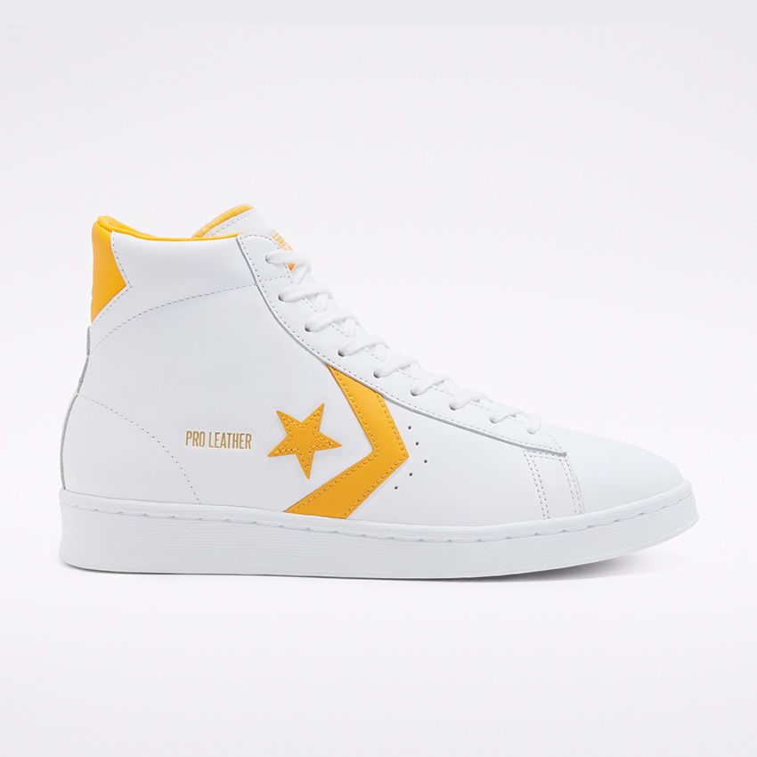 Yellow converse leather clearance