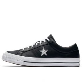 One Star Perforated Leather Low Top in Black Converse Canada