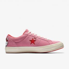 Converse x Hello Kitty One Star Low Top in Prism Pink Fiery Red Egret