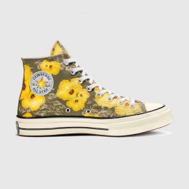 Chuck 70 Paradise Floral High Top in Field Surplus/Fresh Yellow 