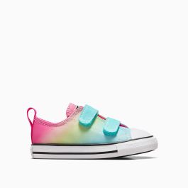 Converse Chuck Taylor All Star 2V Lo Hyper Bright Sneaker Baby Toddler Triple Cyan Chaos Fuchsia In Stock and Ready to Ship