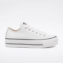 Chuck Taylor All Star Platform Leather Low Top in White/Black/White